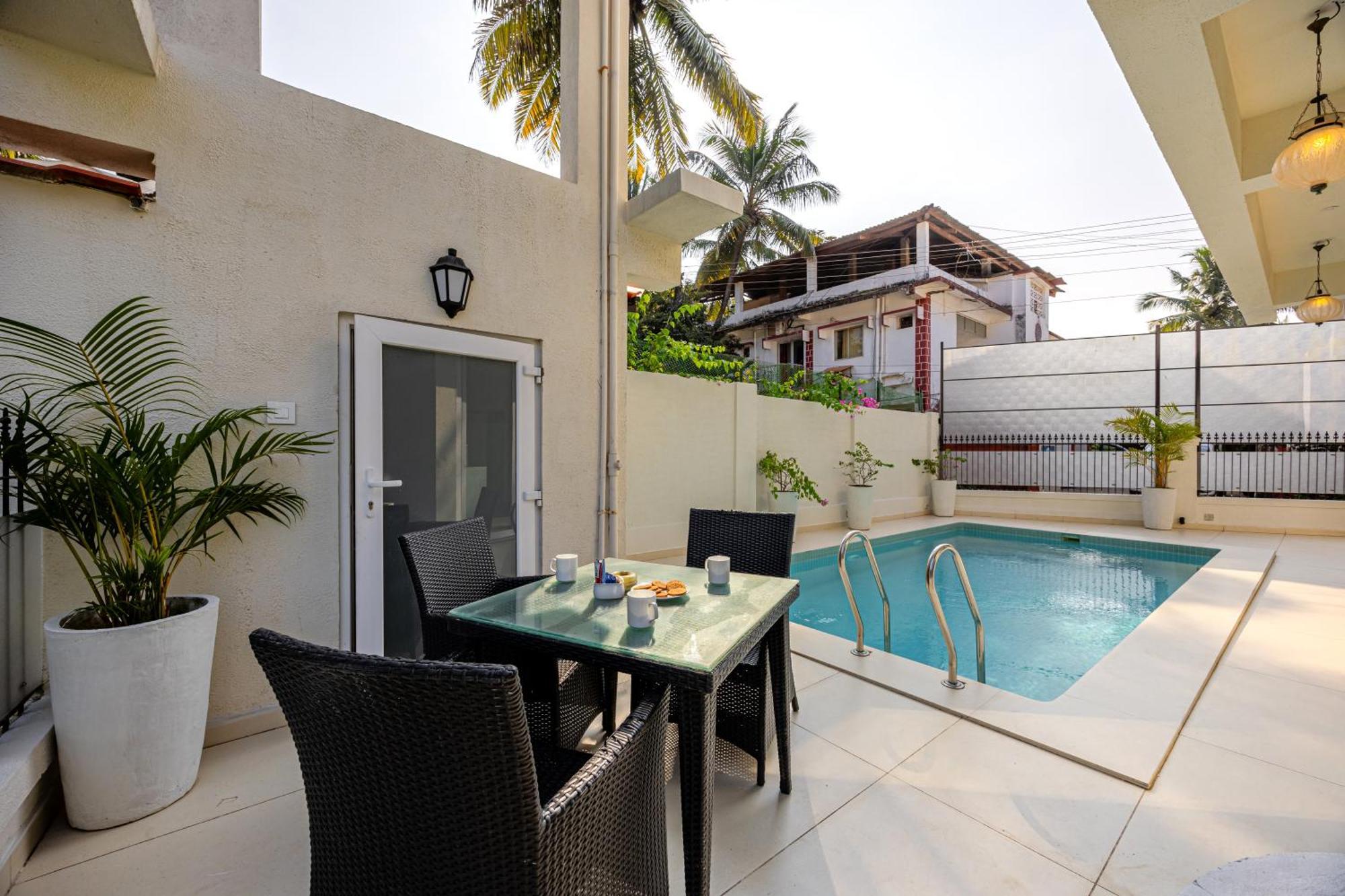 Elivaas 4 Bhk Villa Near Beach With Private Pool & Bar - Casa Boa Vida Candolim Eksteriør bilde