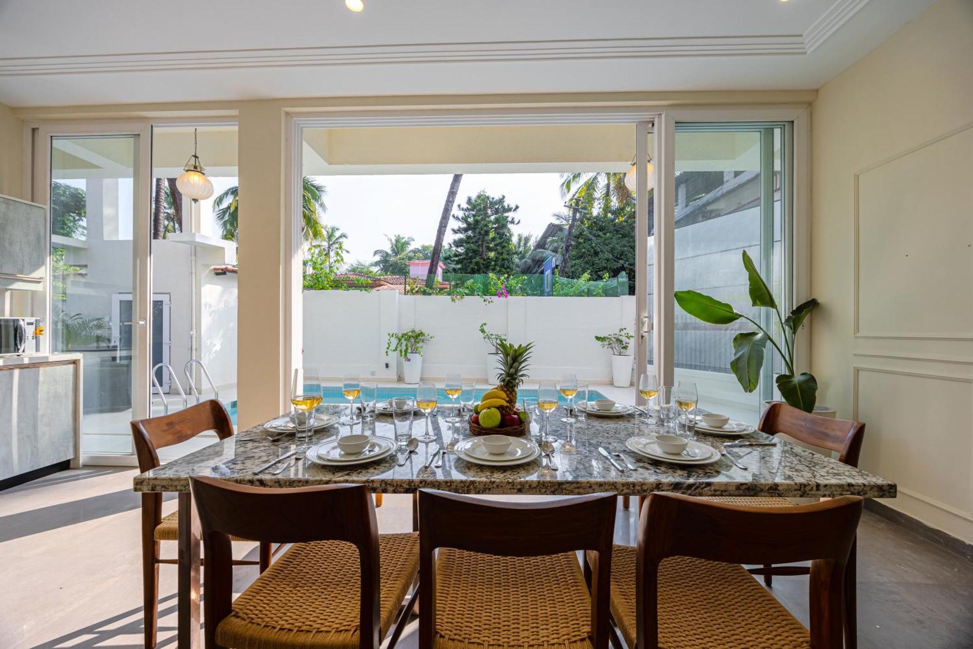 Elivaas 4 Bhk Villa Near Beach With Private Pool & Bar - Casa Boa Vida Candolim Eksteriør bilde