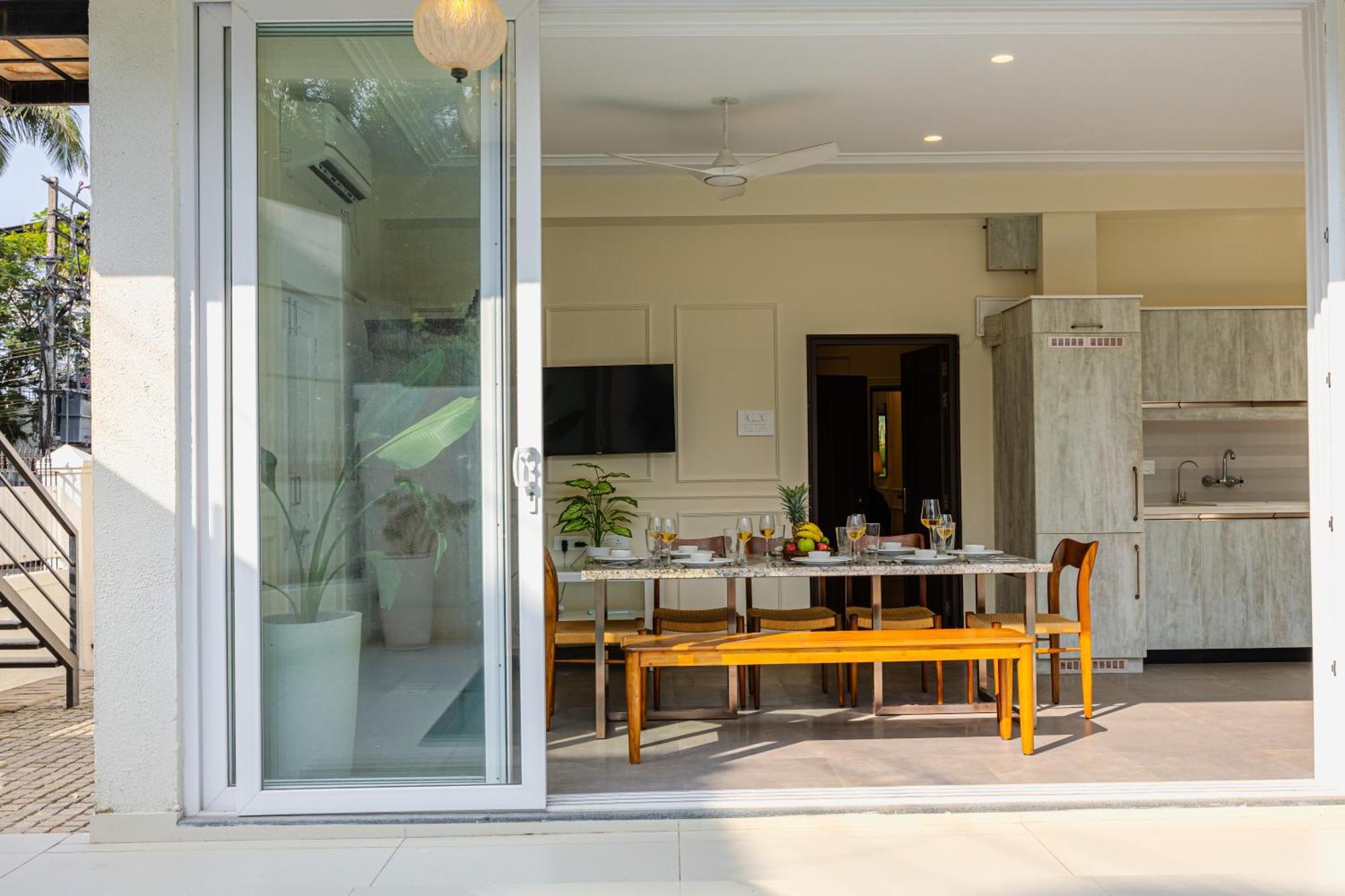 Elivaas 4 Bhk Villa Near Beach With Private Pool & Bar - Casa Boa Vida Candolim Eksteriør bilde
